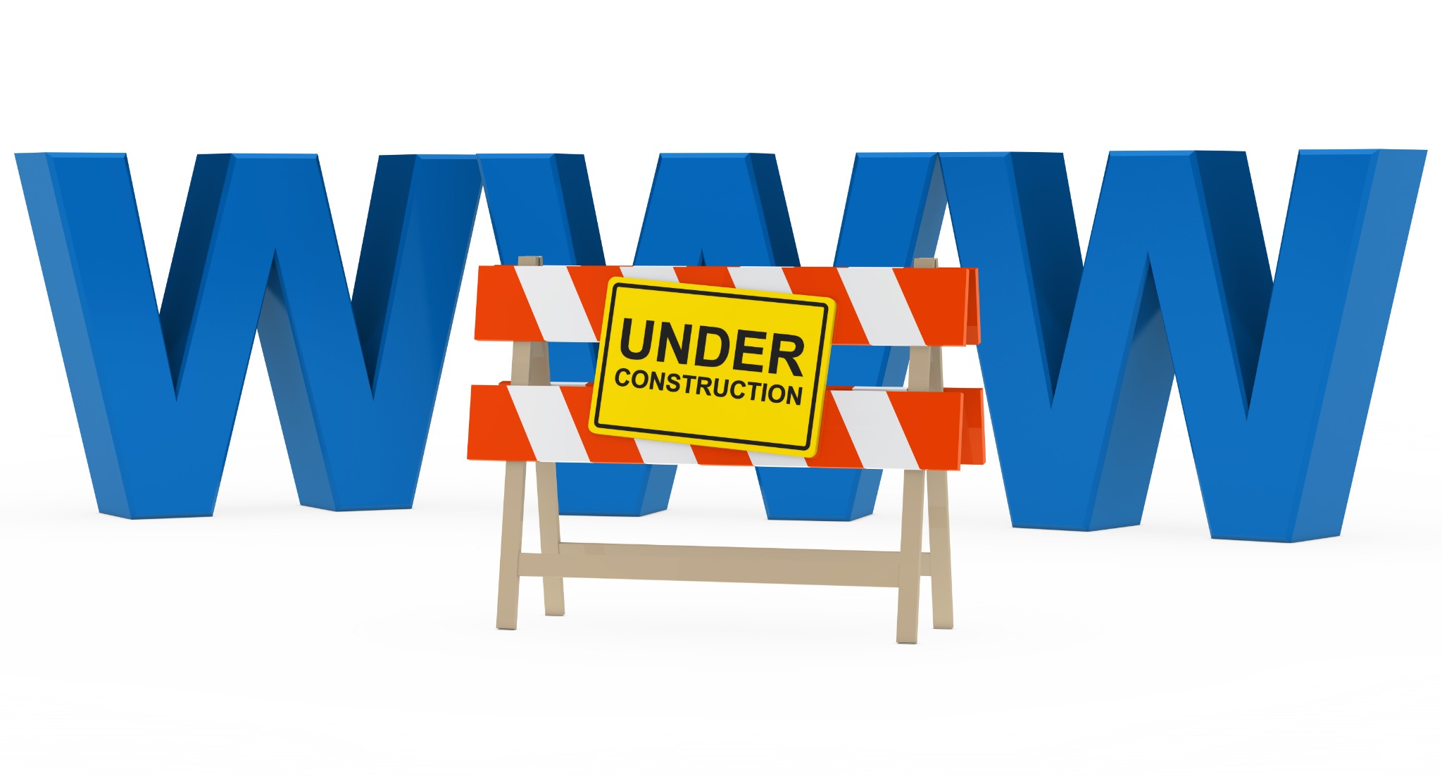 A website under construction sign